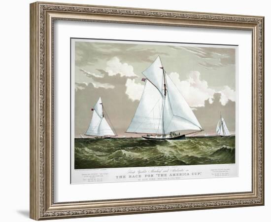 America's Cup, 1881-Currier & Ives-Framed Giclee Print