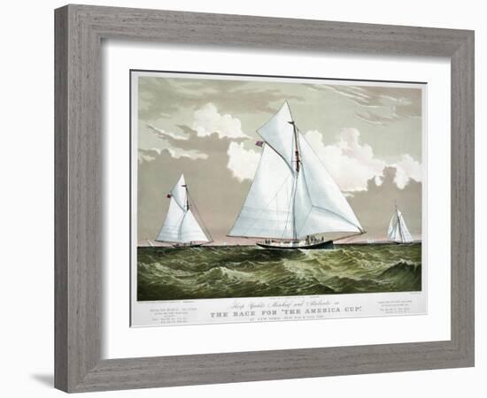 America's Cup, 1881-Currier & Ives-Framed Giclee Print