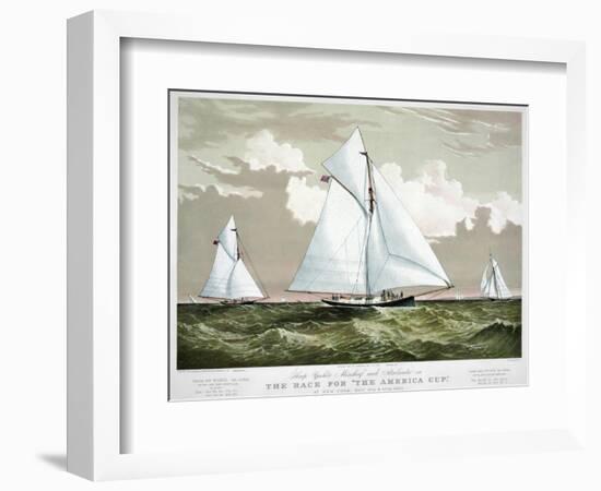 America's Cup, 1881-Currier & Ives-Framed Giclee Print