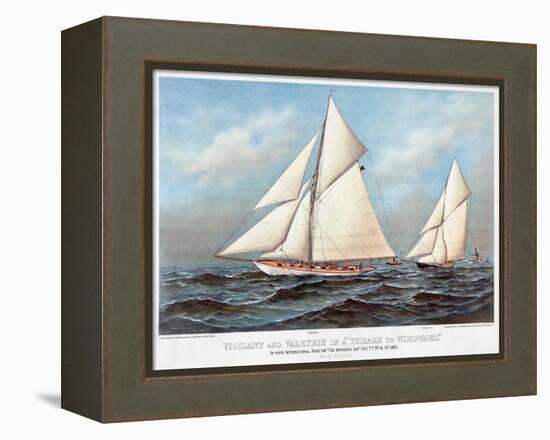 America's Cup, 1883-Currier & Ives-Framed Premier Image Canvas