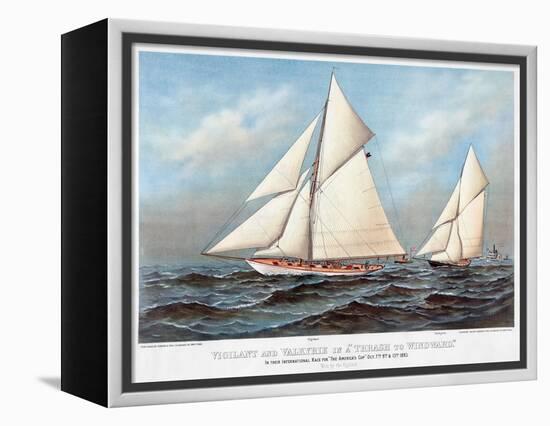 America's Cup, 1883-Currier & Ives-Framed Premier Image Canvas