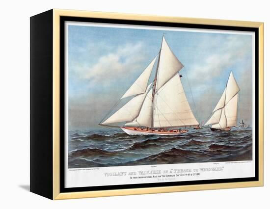 America's Cup, 1883-Currier & Ives-Framed Premier Image Canvas