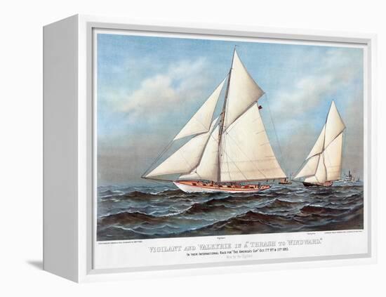 America's Cup, 1883-Currier & Ives-Framed Premier Image Canvas