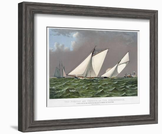 America's Cup, 1885-Currier & Ives-Framed Giclee Print