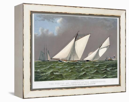 America's Cup, 1885-Currier & Ives-Framed Premier Image Canvas