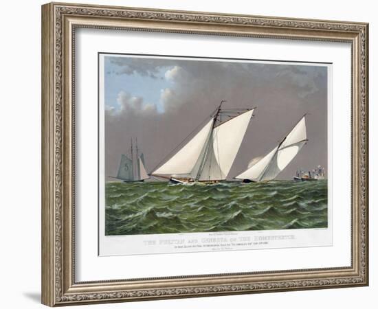 America's Cup, 1885-Currier & Ives-Framed Giclee Print