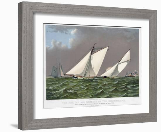 America's Cup, 1885-Currier & Ives-Framed Giclee Print