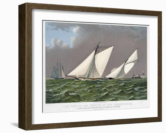 America's Cup, 1885-Currier & Ives-Framed Giclee Print