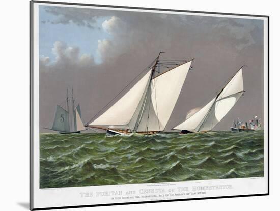 America's Cup, 1885-Currier & Ives-Mounted Giclee Print