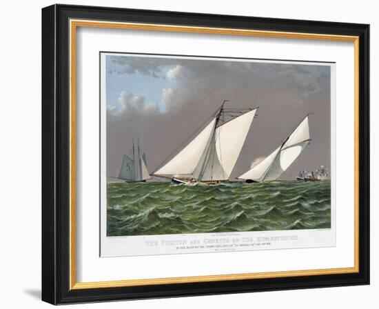 America's Cup, 1885-Currier & Ives-Framed Giclee Print