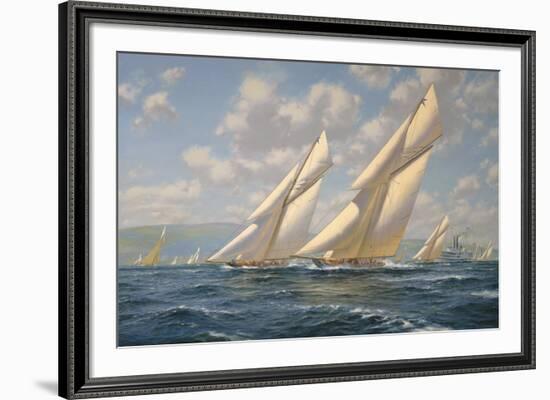 America's Cup 1901- Columbia v Shamrock II-Roy Cross-Framed Giclee Print