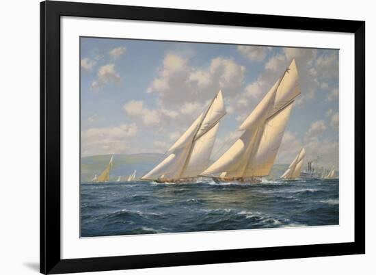 America's Cup 1901- Columbia v Shamrock II-Roy Cross-Framed Giclee Print