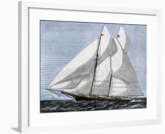 America's Cup Contender Mohawk under Full Sail-null-Framed Giclee Print