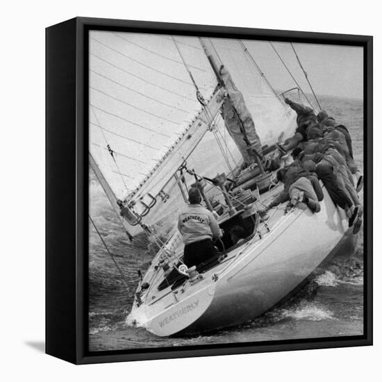 America's Cup Contender Weatherly Racing-George Silk-Framed Premier Image Canvas