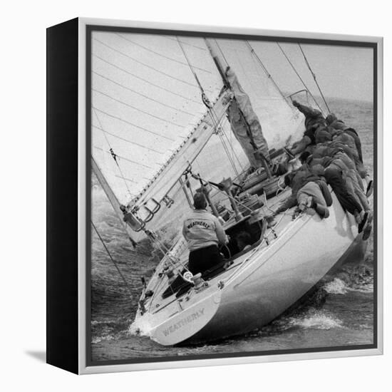 America's Cup Contender Weatherly Racing-George Silk-Framed Premier Image Canvas
