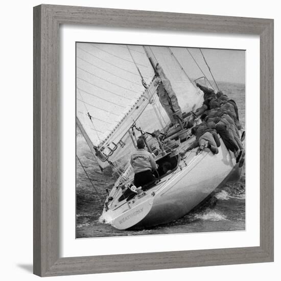 America's Cup Contender Weatherly Racing-George Silk-Framed Photographic Print