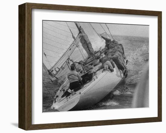 America's Cup Contender Weatherly Racing--Framed Photographic Print