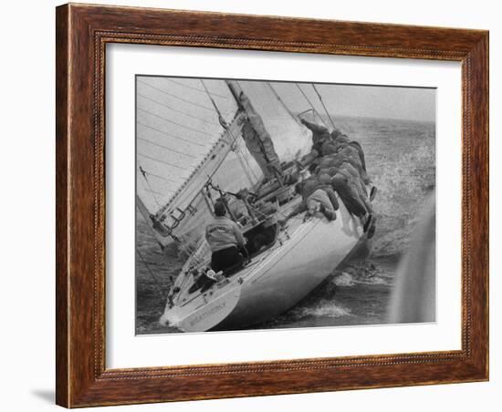 America's Cup Contender Weatherly Racing-null-Framed Photographic Print