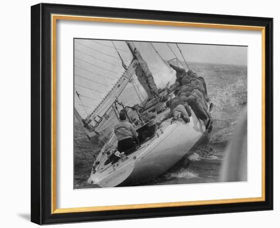 America's Cup Contender Weatherly Racing--Framed Photographic Print