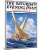 "America's Cup Race," Saturday Evening Post Cover, September 20, 1930-Anton Otto Fischer-Mounted Giclee Print