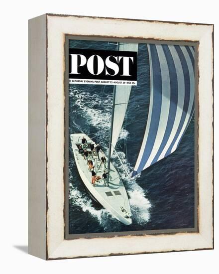 "America's Cup," Saturday Evening Post Cover, August 22, 1964-John Zimmerman-Framed Premier Image Canvas