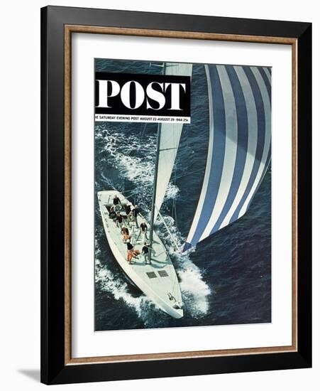 "America's Cup," Saturday Evening Post Cover, August 22, 1964-John Zimmerman-Framed Giclee Print