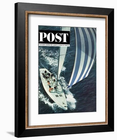 "America's Cup," Saturday Evening Post Cover, August 22, 1964-John Zimmerman-Framed Giclee Print