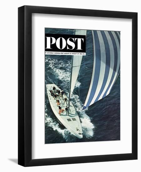 "America's Cup," Saturday Evening Post Cover, August 22, 1964-John Zimmerman-Framed Giclee Print