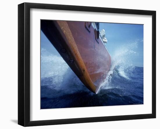America's Cup Trials, the Easterner's Bow-George Silk-Framed Photographic Print