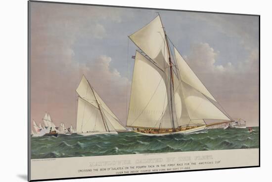 America's Cup Yacht Race 1886-null-Mounted Art Print