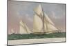 America's Cup Yacht Race 1886-null-Mounted Art Print