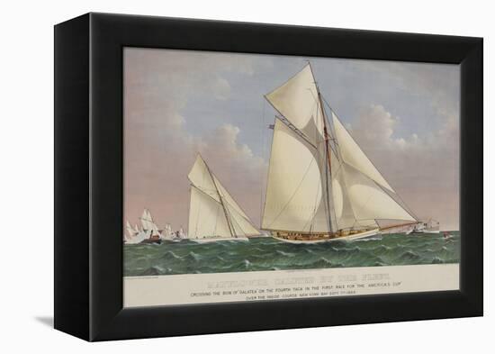 America's Cup Yacht Race 1886-null-Framed Stretched Canvas