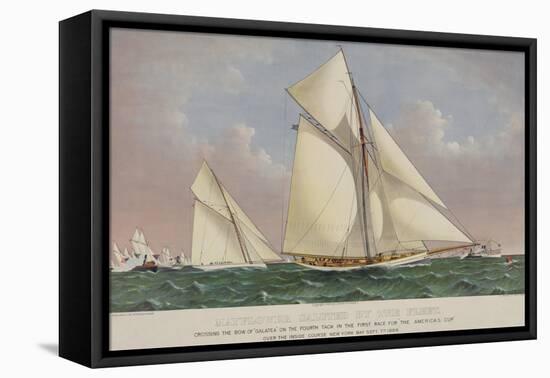 America's Cup Yacht Race 1886-null-Framed Stretched Canvas