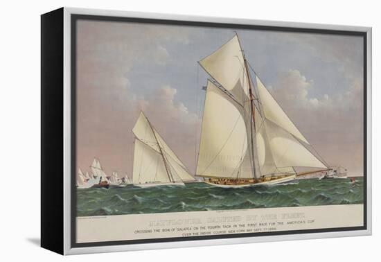 America's Cup Yacht Race 1886-null-Framed Stretched Canvas