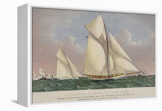 America's Cup Yacht Race 1886-null-Framed Stretched Canvas