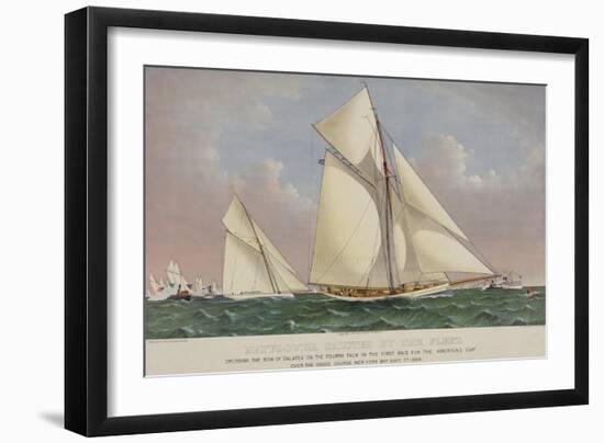 America's Cup Yacht Race 1886-null-Framed Premium Giclee Print