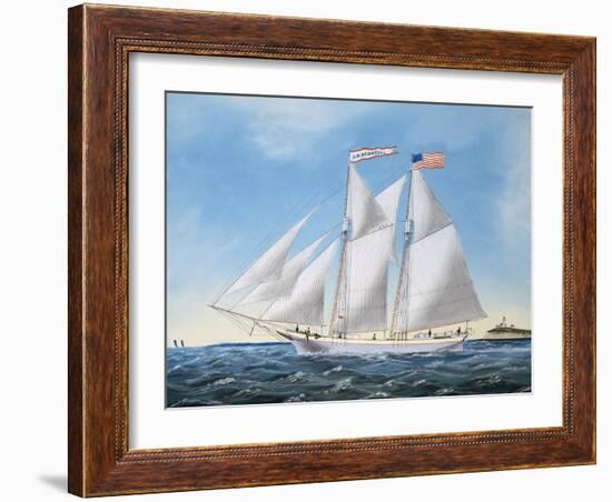 America's Cup Yacht Race of 1885: the Puritan and the Genesta, 1886-Antonio Jacobsen-Framed Giclee Print