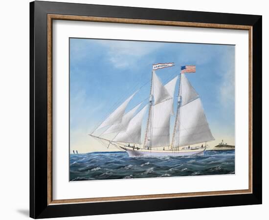 America's Cup Yacht Race of 1885: the Puritan and the Genesta, 1886-Antonio Jacobsen-Framed Giclee Print