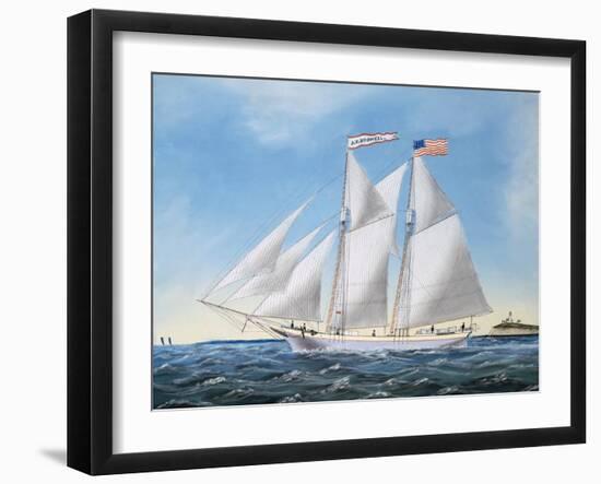 America's Cup Yacht Race of 1885: the Puritan and the Genesta, 1886-Antonio Jacobsen-Framed Giclee Print
