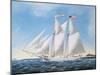 America's Cup Yacht Race of 1885: the Puritan and the Genesta, 1886-Antonio Jacobsen-Mounted Giclee Print