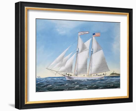 America's Cup Yacht Race of 1885: the Puritan and the Genesta, 1886-Antonio Jacobsen-Framed Giclee Print