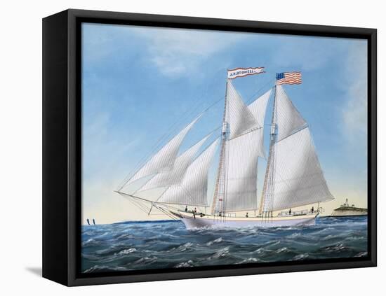 America's Cup Yacht Race of 1885: the Puritan and the Genesta, 1886-Antonio Jacobsen-Framed Premier Image Canvas