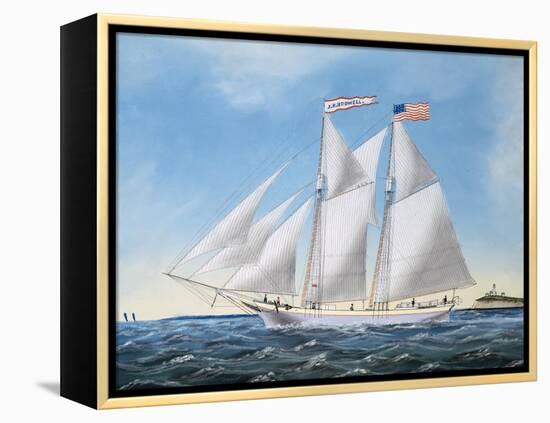 America's Cup Yacht Race of 1885: the Puritan and the Genesta, 1886-Antonio Jacobsen-Framed Premier Image Canvas