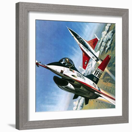 America's Deadly Dogfighter, the Yf - 16-Wilf Hardy-Framed Giclee Print