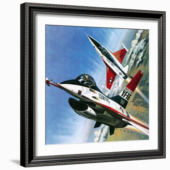 America's Deadly Dogfighter, the Yf - 16-Wilf Hardy-Framed Giclee Print