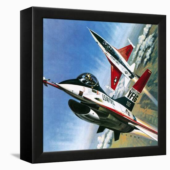 America's Deadly Dogfighter, the Yf - 16-Wilf Hardy-Framed Premier Image Canvas