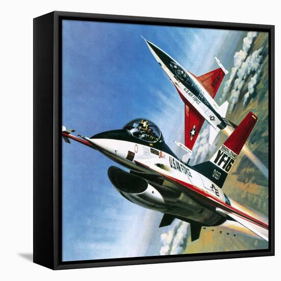 America's Deadly Dogfighter, the Yf - 16-Wilf Hardy-Framed Premier Image Canvas