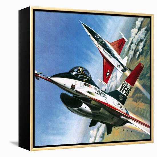 America's Deadly Dogfighter, the Yf - 16-Wilf Hardy-Framed Premier Image Canvas