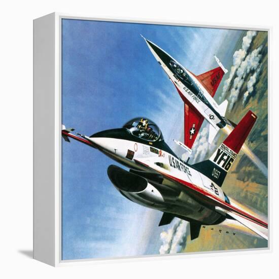 America's Deadly Dogfighter, the Yf - 16-Wilf Hardy-Framed Premier Image Canvas