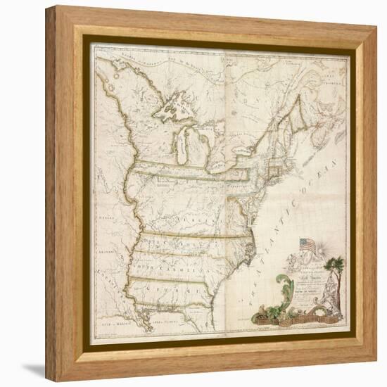 America's First National Map, 1784-Abel Buell-Framed Premier Image Canvas